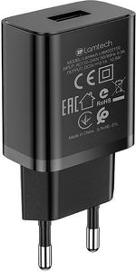 LAMTECH USB TRAVEL CHARGER 2,1A BLACK LAM022155