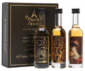   COMPASS BOX COFFRET PEAT MONSTER-SPICE TREE-THE SPANIARD MINIATURE GIFT PACK 3 X 50ML