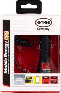   HEYNER MOBILE ENERGY PRO PREMIUM TYPE C USB CHARGER 12/24V