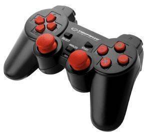 ESPERANZA EGG106R CORSAIR VIBRATION GAMEPAD FOR PC / PS2 / PS3 BLACK/RED