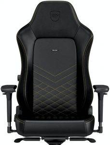 NOBLECHAIRS HERO GAMING CHAIR - COLD FOAM STEEL ARMRESTS 60MM CASTERS 150KG - BLACK/GOLD