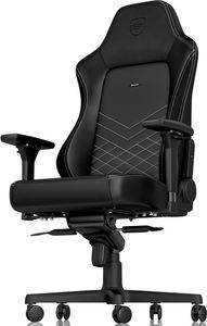 NOBLECHAIRS HERO GAMING CHAIR - COLD FOAM STEEL ARMRESTS 60MM CASTERS 150KG - BLACK/PLATINUM