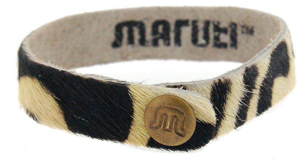 MARUTI ΒΡΑΧΙΟΛΙ MARUTI HAIRON LEATHER CAT ΛΕΥΚΟ/ΜΑΥΡΟ