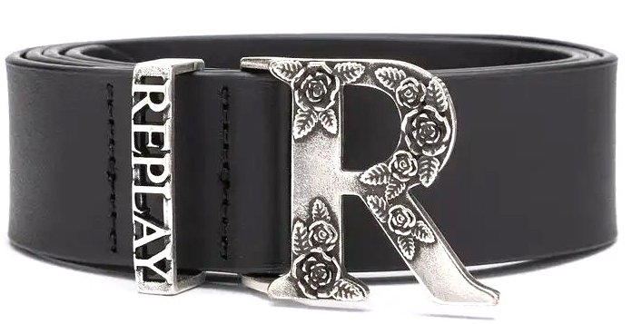 REPLAY ΖΩΝΗ REPLAY MONOGRAM-BUCKLE AW2608.000.A0500C 0098 ΜΑΥΡΟ (85CM)