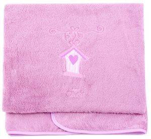   FLEECE BABY OLIVER DREAM BIRDS KORAL DES.300  100X150CM
