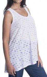 ΤΟΠ OMOR ΜΕ ΡΑΝΤΑ ΛΕΥΚΟ (M)