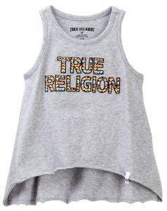 TOP TRUE RELIGION AZTEC TANK TR617SK07 ΓΚΡΙ ΜΕΛΑΝΖΕ