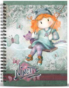   A5 KARACTERMANIA  FOREVER NINETTE MULTICOLORED GRID PAPER NOTEBOOK SWING 120