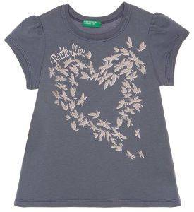 T-SHIRT BENETTON CA BUTTERFLIES / (110 CM )-(4-5 )