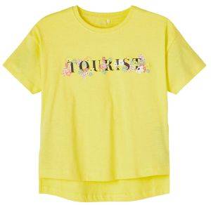 T-SHIRT NAME IT 13190338 NKFHADIYA SS BOXY ΚΙΤΡΙΝΟ (146-152 CM)-(11-12 ΕΤΩΝ)