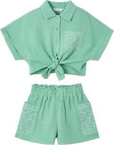 ΣΕΤ ΣΟΡΤΣ & ΜΠΛΟΥΖΑ MAYORAL 03210-082 OPENWORK SET ΜΕΝΤΑ