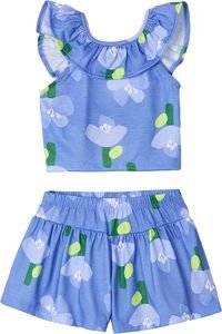 ΣΕΤ ΣΟΡΤΣ & ΜΠΛΟΥΖΑ MAYORAL 03286-023 FLOWER PRINT SET ΜΠΛΕ