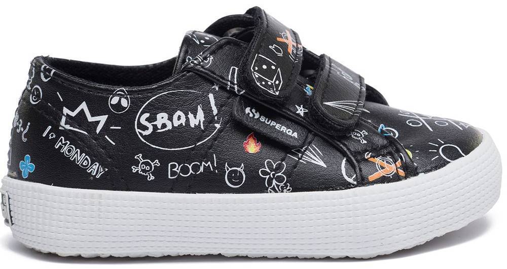 SUPERGA ΠΑΠΟΥΤΣΙ SUPERGA SCRIBBLES S111U2W ΜΑΥΡΟ (EU:26)