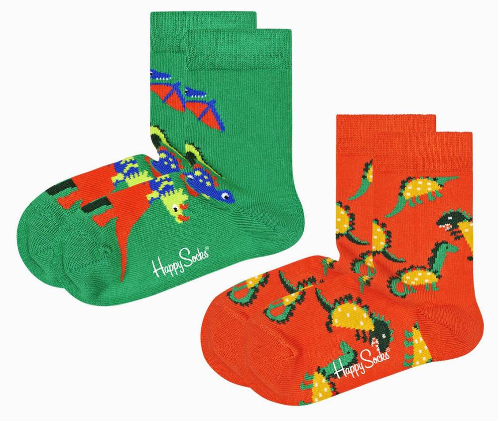 HAPPY SOCKS ΚΑΛΤΣΕΣ HAPPY SOCKS 2-PACK KIDS DINOS SOCKS KDIN02-2900 ΠΡΑΣΙΝΟ/ΚΟΚΚΙΝΟ 2ΤΜΧ (EU:28-31)